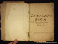 Catalogus rerum omnium 550-1833
